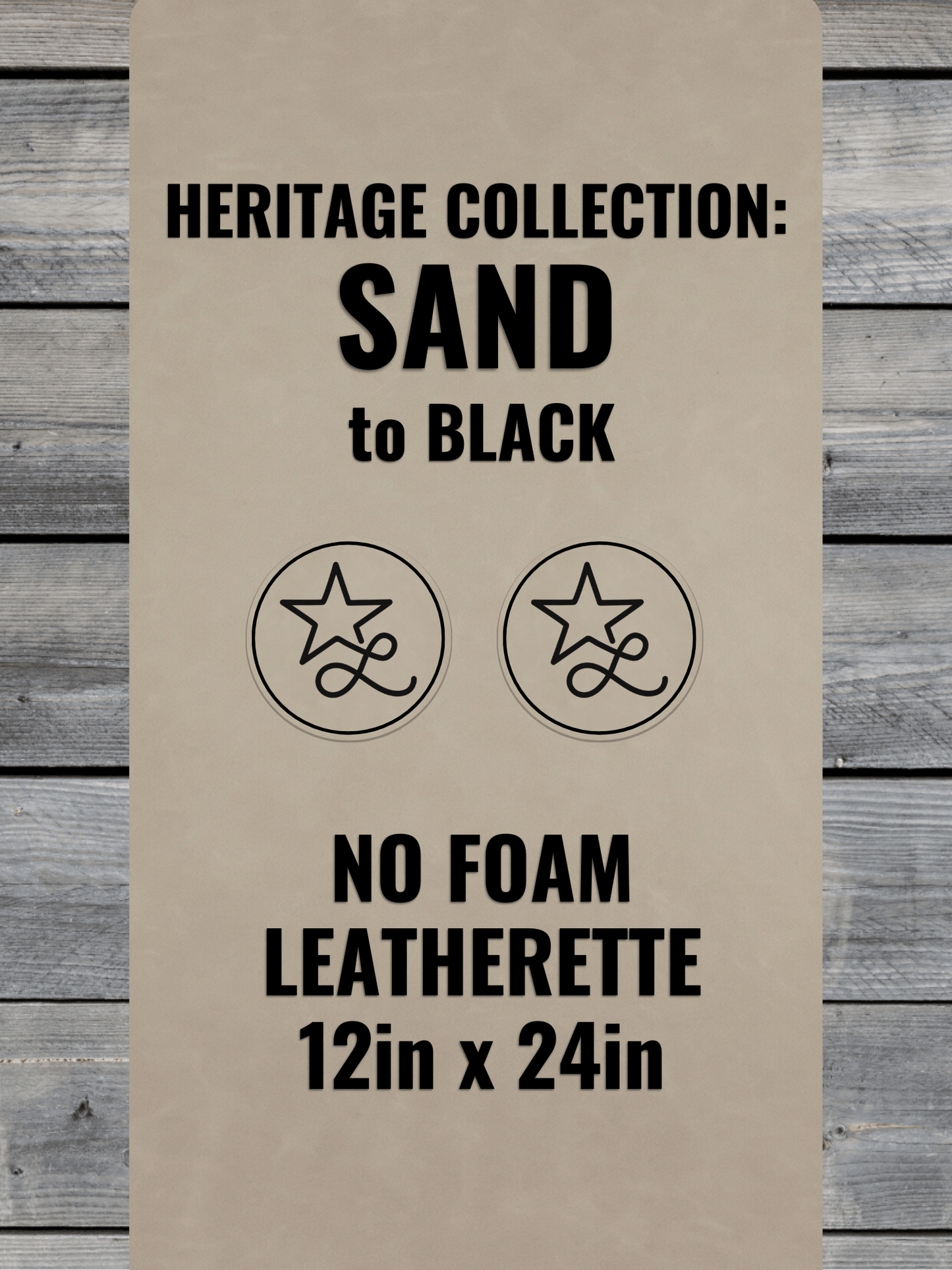 NO-FOAM Heritage Collection Sand/Black Durra-Bull Leatherette Sheets (12x24)