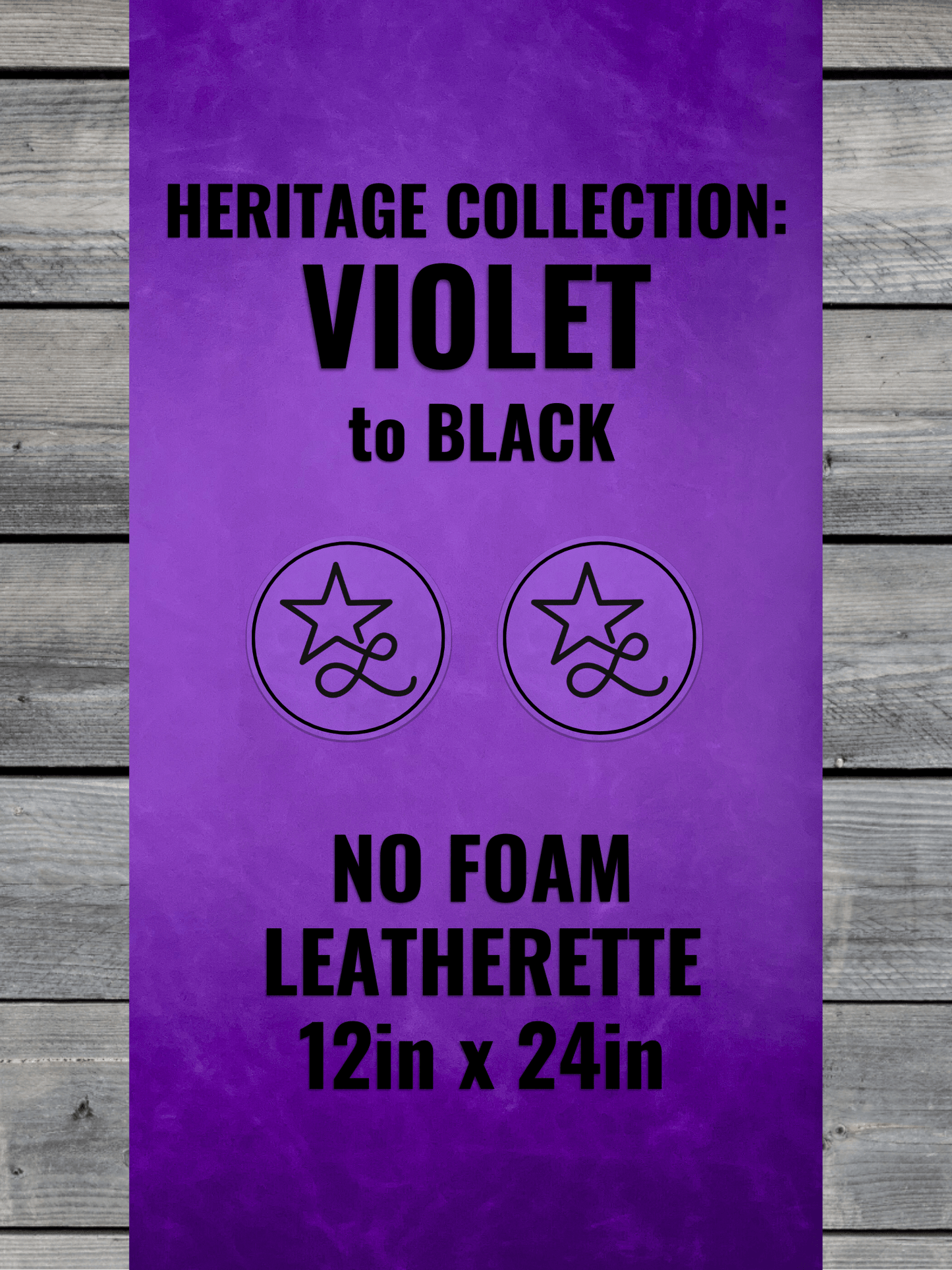 NO-FOAM Heritage Collection Violet/Black Durra-Bull Leatherette Sheets (12x24)