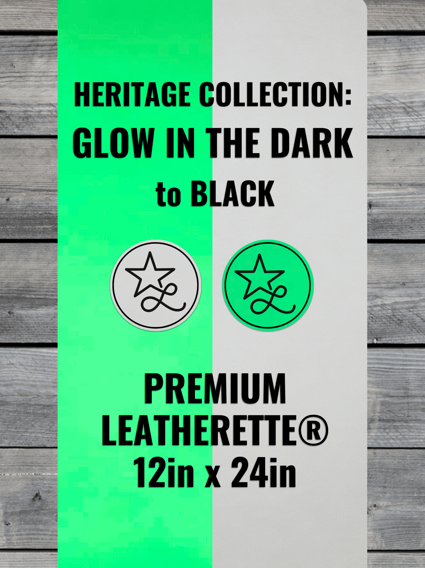 Heritage Collection: Glow-in-the-Dark Durra-Bull Premium Leatherette® Sheets (12x24)
