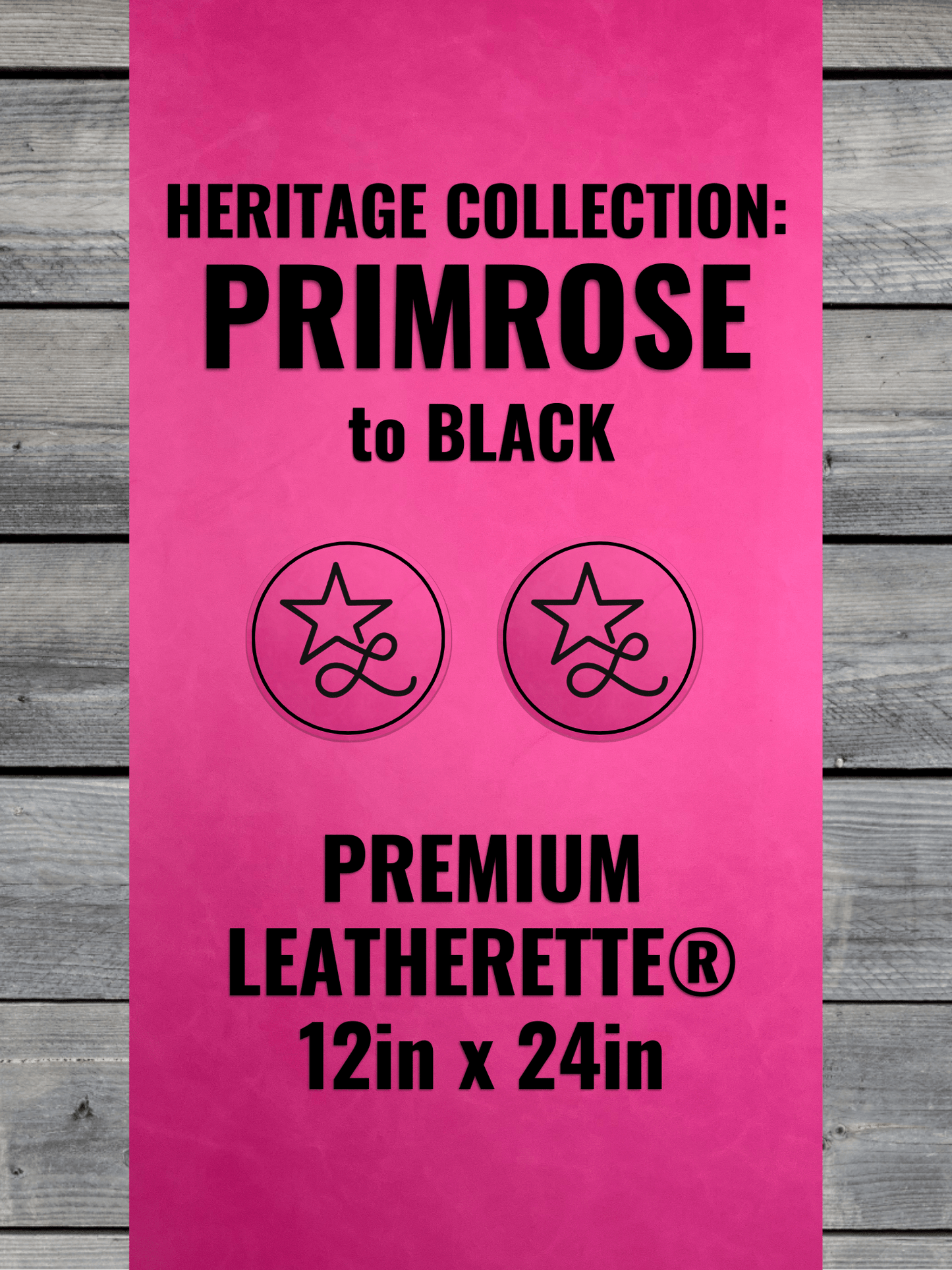 Heritage Collection: Primrose / Black Durra-Bull Premium Leatherette® Sheets (12x24)