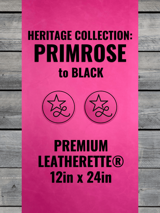 Heritage Collection: Primrose / Black Durra-Bull Premium Leatherette® Sheets (12x24)