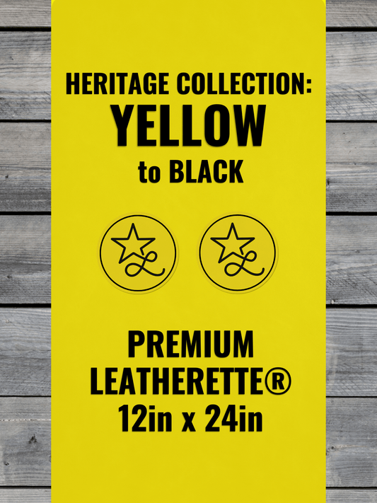 Heritage Collection: Yellow / Black Durra-Bull Premium Leatherette® Sheets (12x24)