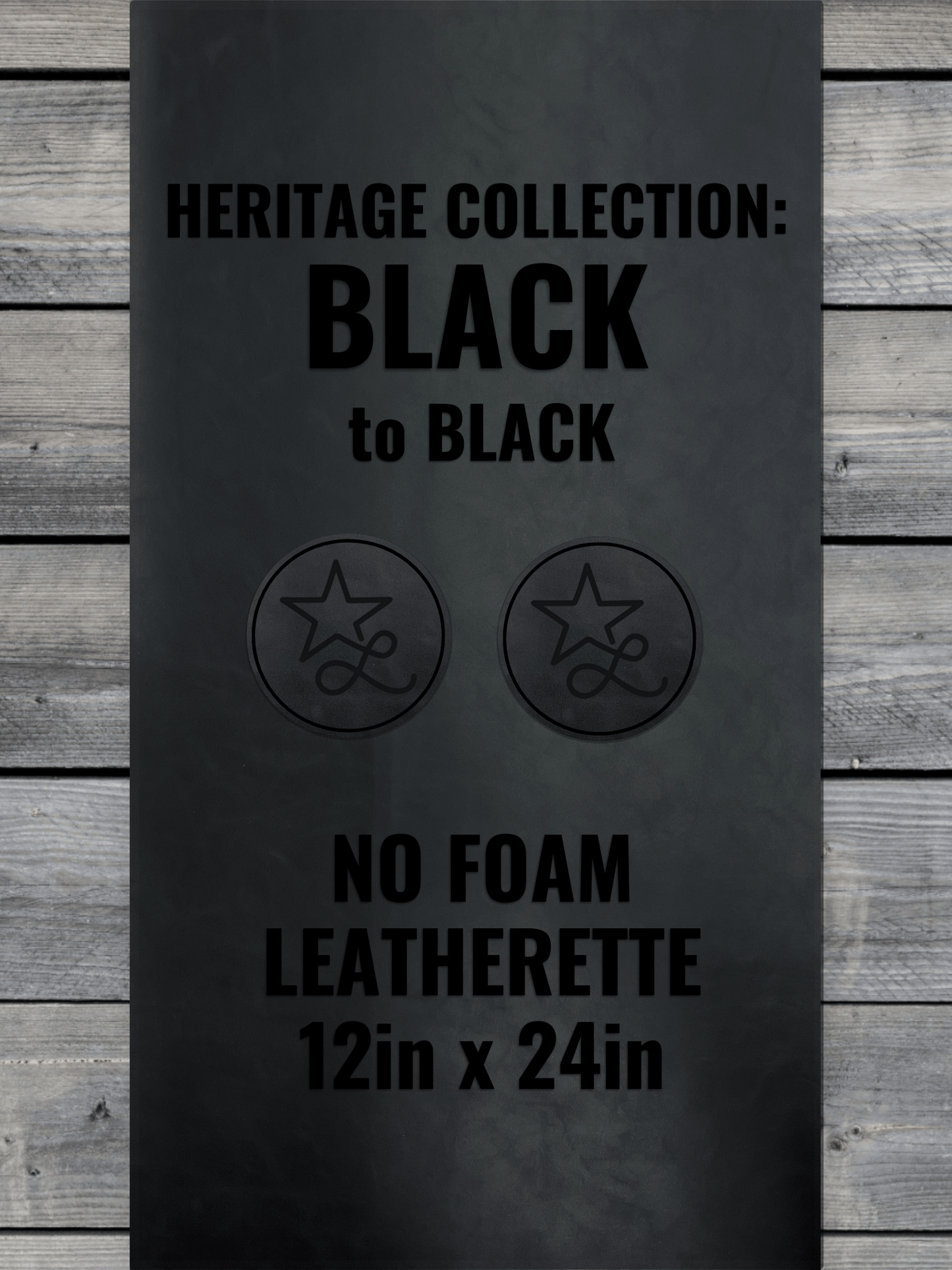 NO-FOAM Heritage Collection Black/Black Durra-Bull Leatherette Sheets (12x24)