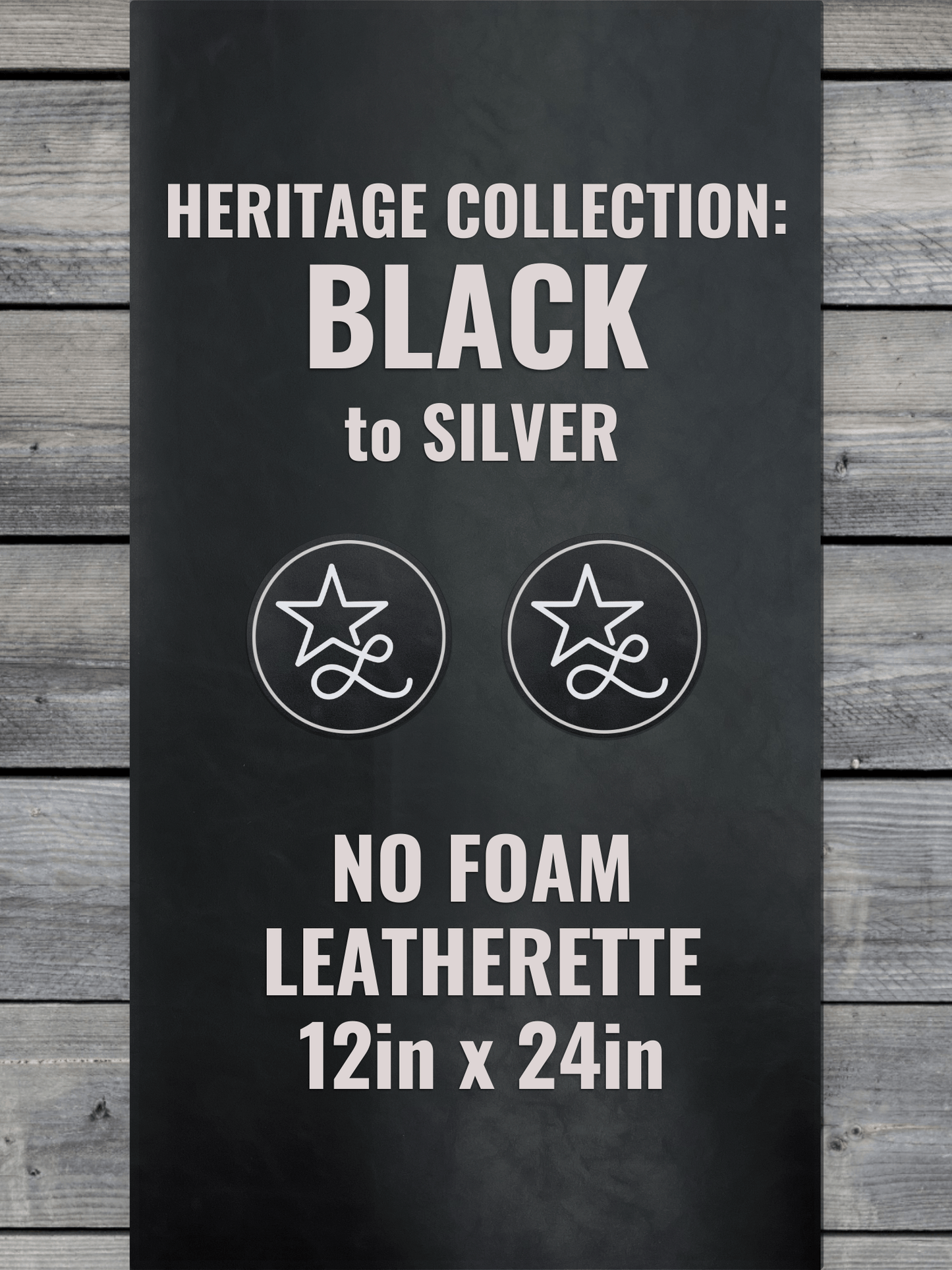 NO-FOAM Heritage Collection Black/Silver Durra-Bull Leatherette Sheets (12x24)