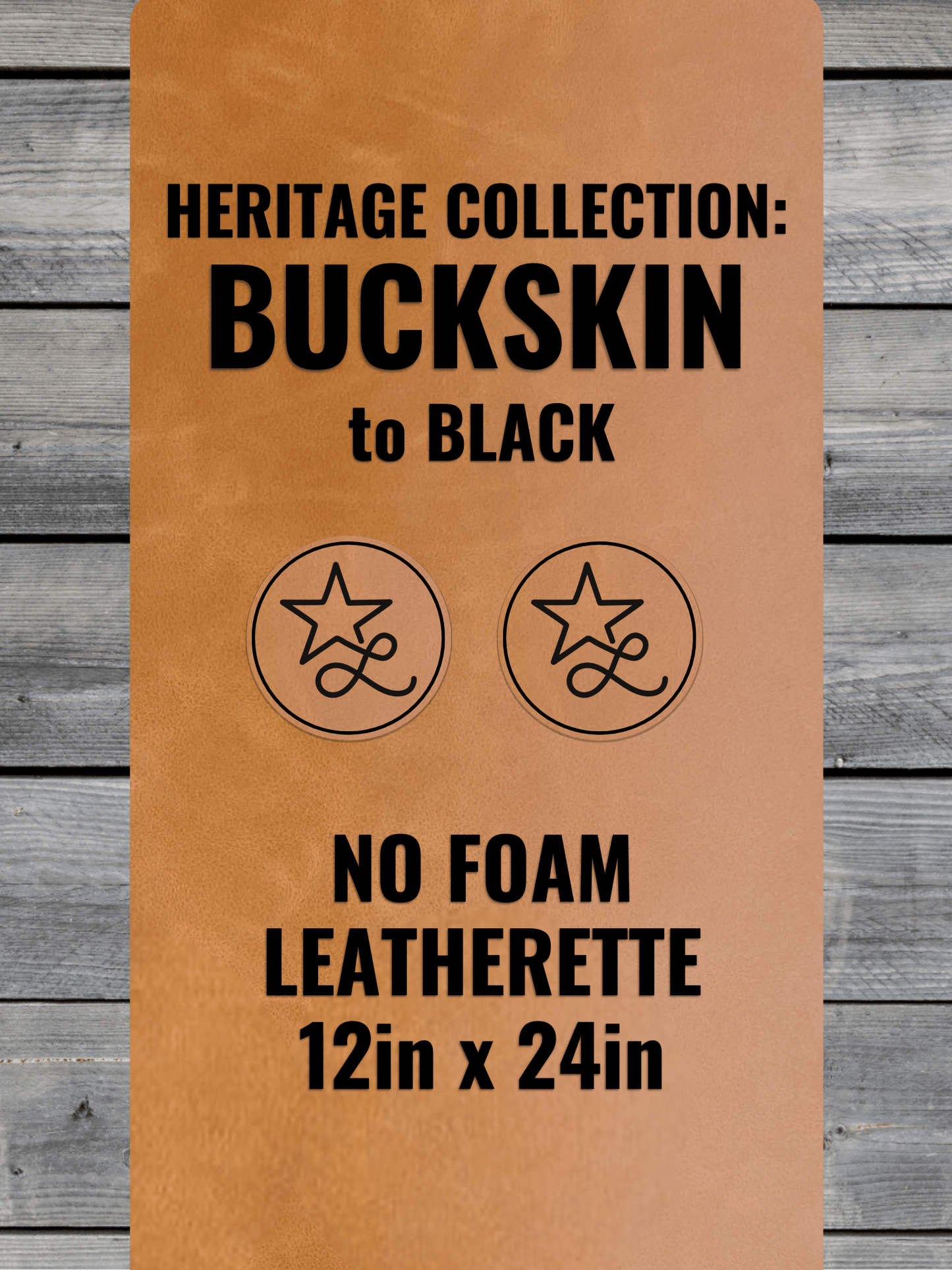 NO-FOAM Heritage Collection Buckskin/Black Durra-Bull Leatherette Sheets (12x24)