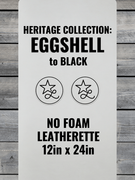 NO-FOAM Heritage Collection Eggshell/Black Durra-Bull Leatherette Sheets (12x24)