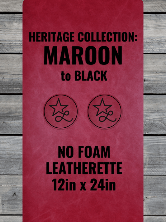 NO-FOAM Heritage Collection Maroon/Black Durra-Bull Leatherette Sheets (12x24)