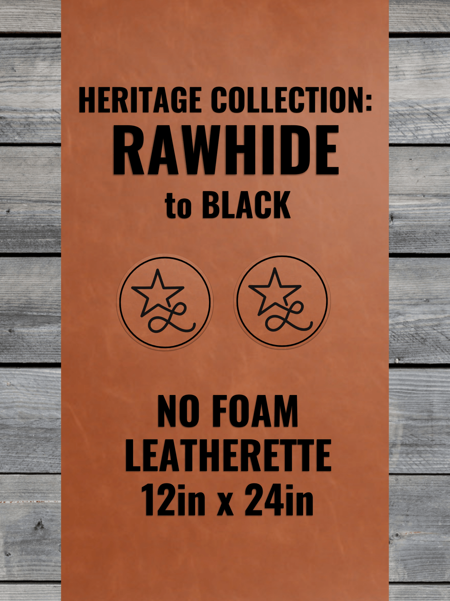 NO-FOAM Heritage Collection Rawhide/Black Durra-Bull Leatherette Sheets (12x24)