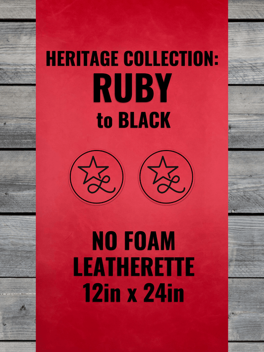 NO-FOAM Heritage Collection Ruby/Black Durra-Bull Leatherette Sheets (12x24)