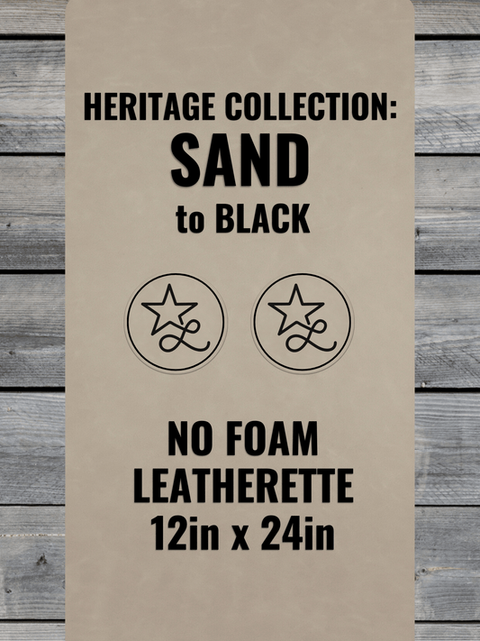NO-FOAM Heritage Collection Sand/Black Durra-Bull Leatherette Sheets (12x24)