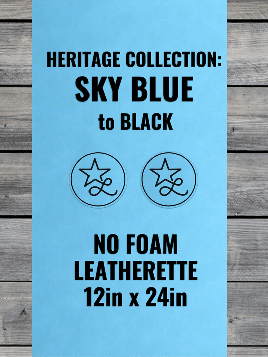 NO-FOAM Heritage Collection Sky Blue/Black Durra-Bull Leatherette Sheets (12x24)