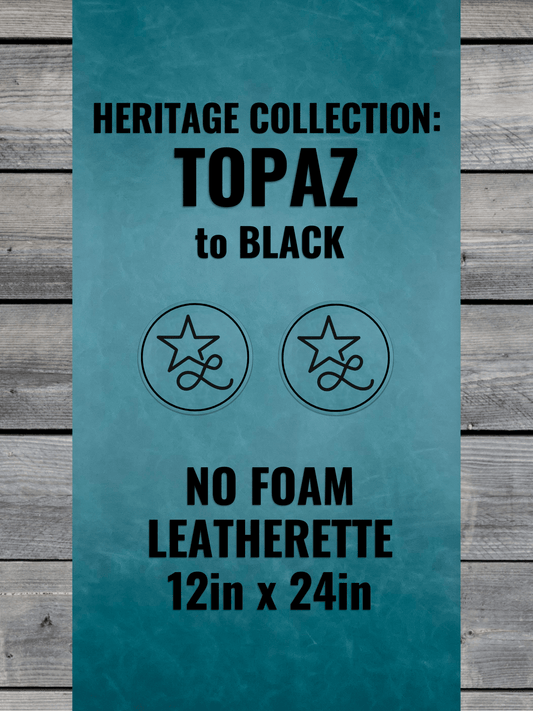 NO-FOAM Heritage Collection Topaz/Black Durra-Bull Leatherette Sheets (12x24)
