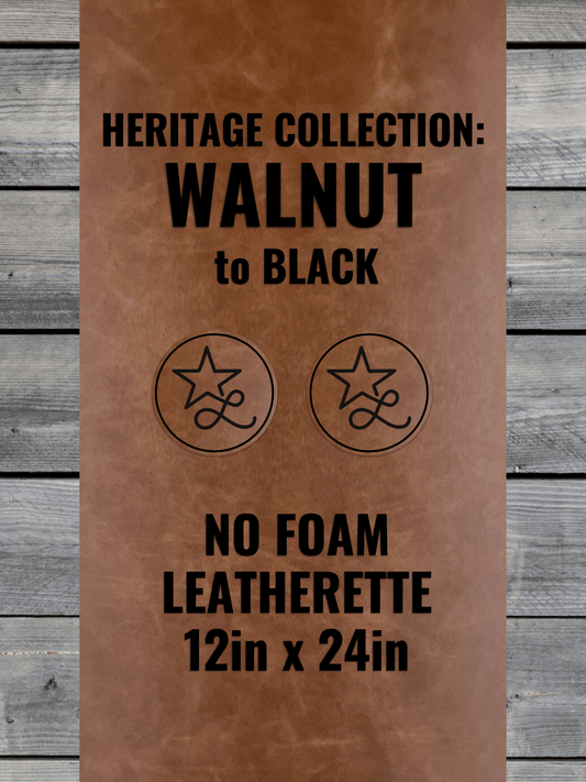 NO-FOAM Heritage Collection Walnut/Black Durra-Bull Leatherette Sheets (12x24)