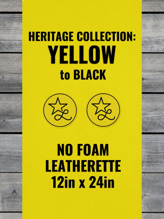 NO-FOAM Heritage Collection Yellow/Black Durra-Bull Leatherette Sheets (12x24)